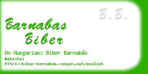 barnabas biber business card